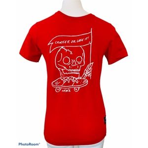 Tony Hawk Boys Red Skull Skateboard T-shirt
